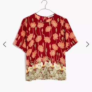 Madewell Silk Button-Back Top